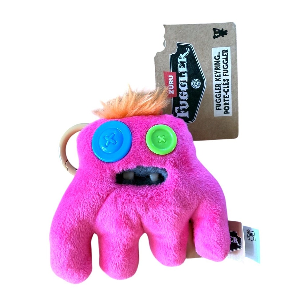 Fuggler Baby Pinkles 3.5 in Key Rings Funny Ugly Monster Plush Sasquoosh New NWT